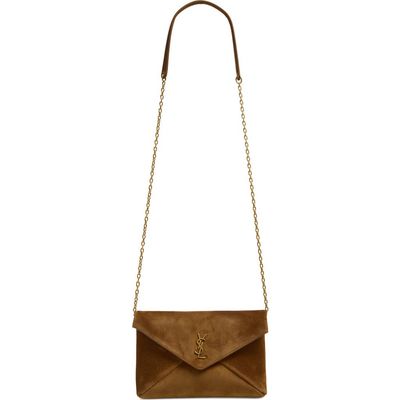 Saint Laurent Saint Laurent Small Cassandre Suede Crossbody Bag