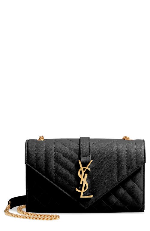 Saint Laurent Saint Laurent Small Envelope Calfskin Leather Shoulder Bag