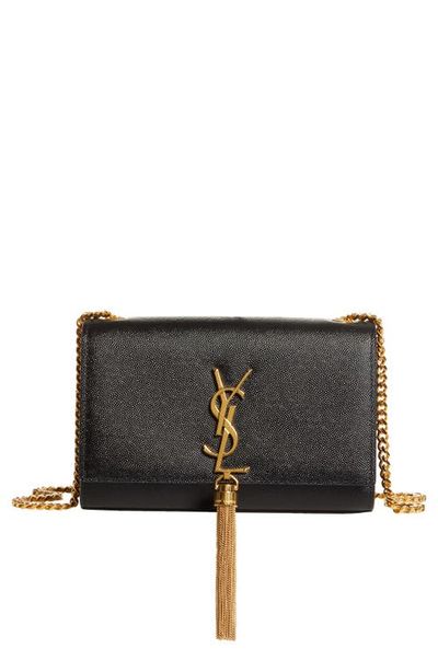 Saint Laurent Saint Laurent Small Kate Textured Suede Shoulder Bag