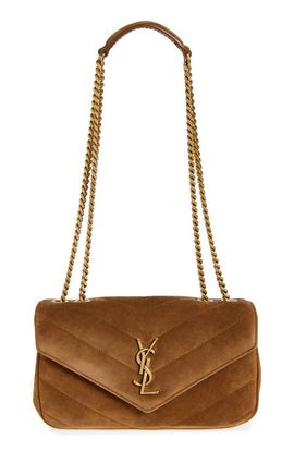 Saint Laurent Saint Laurent Small Loulou Suede Chain Shoulder Bag