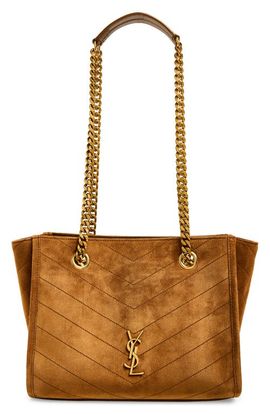 Saint Laurent Saint Laurent Small Niki Matelassé Suede Shopping Tote