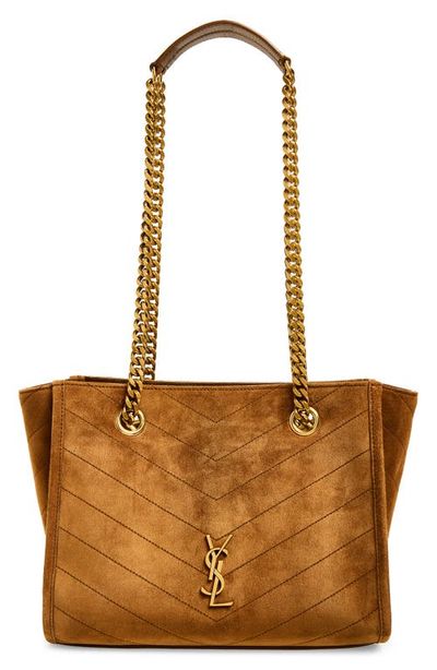 Saint Laurent Saint Laurent Small Niki Matelassé Suede Shopping Tote