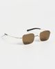 Saint Laurent Saint Laurent Square Sunglasses Gold-Gold-Brown One - 4