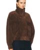 Saint Laurent Saint Laurent Suede Funnel Neck Jacket - 3