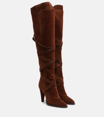 Saint Laurent Saint Laurent Suede knee-high boots