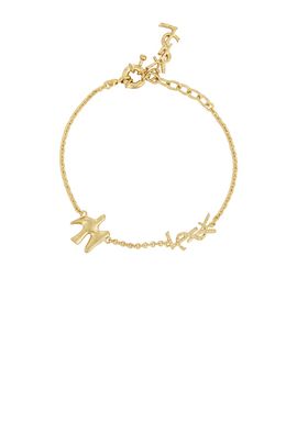 Saint Laurent Saint Laurent Thin YSL & Dove Bracelet