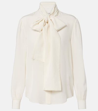 Saint Laurent Saint Laurent Tie-neck silk blouse