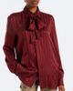 Saint Laurent Saint Laurent Tie-neck striped silk jacquard blouse - 5