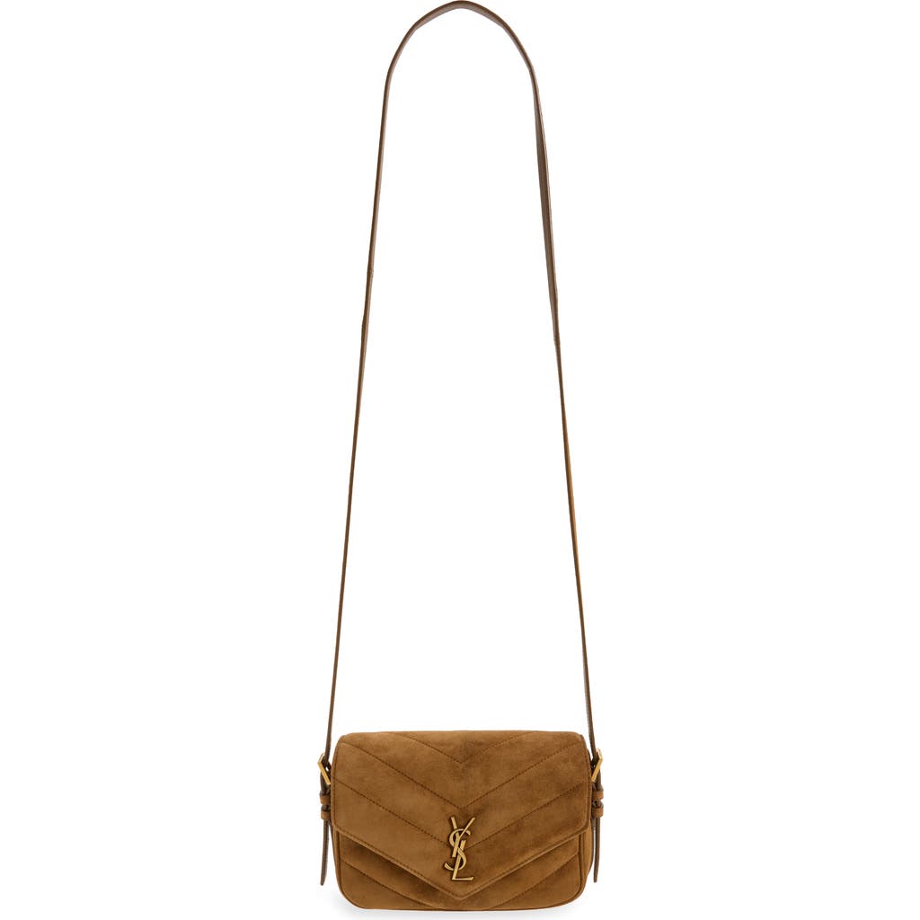 Saint Laurent Saint Laurent Toy Loulou Matelassé Suede Crossbody Bag