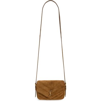 Saint Laurent Saint Laurent Toy Loulou Matelassé Suede Crossbody Bag