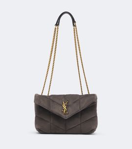 Saint Laurent Saint Laurent Toy Puffer quilted suede shoulder bag