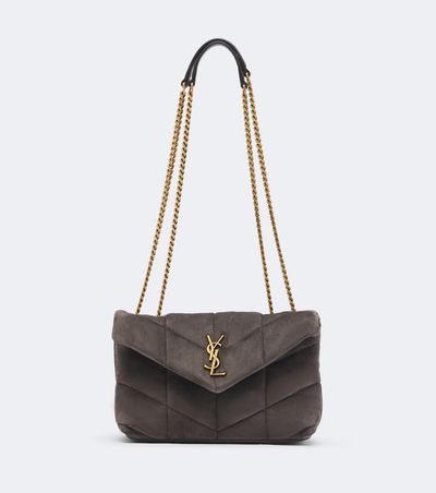 Saint Laurent Saint Laurent Toy Puffer quilted suede shoulder bag