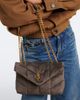 Saint Laurent Saint Laurent Toy Puffer quilted suede shoulder bag - 2