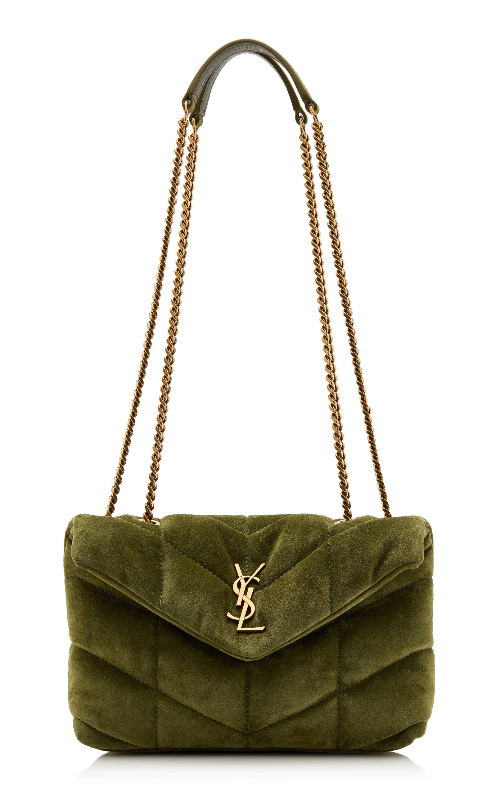 Saint Laurent Saint Laurent Toy Puffer SuedeSatin Matelasse Bag