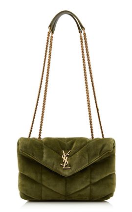Saint Laurent Saint Laurent Toy Puffer SuedeSatin Matelasse Bag