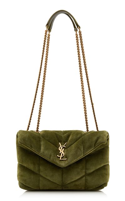 Saint Laurent Saint Laurent Toy Puffer SuedeSatin Matelasse Bag