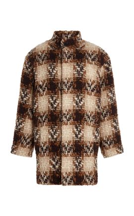 Saint Laurent Saint Laurent Tweed WoolBlend Coat