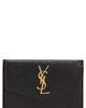 Saint Laurent Saint Laurent Uptown Pebbled Leather Flap Card Case - 1