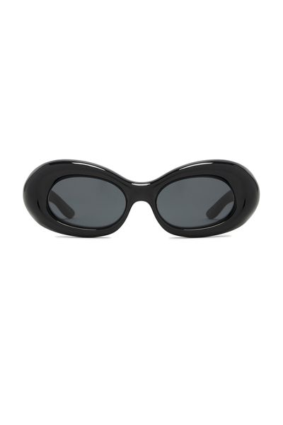 Saint Laurent Saint Laurent Vintage Logo Plump Oval Sunglasses