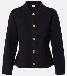 Saint Laurent Saint Laurent Waffle-knit wool cardigan