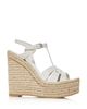 Saint Laurent Saint Laurent Women's Tribute Espadrilles Wedge in Smooth Leather - 3