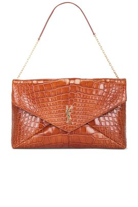 Saint Laurent Saint Laurent XXL Alligator Envelope On Chain Bag