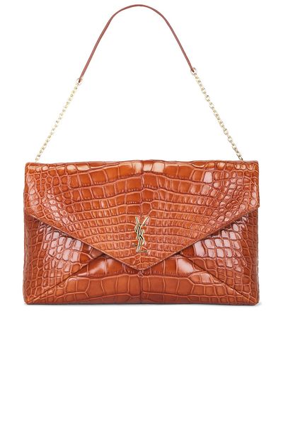 Saint Laurent Saint Laurent XXL Alligator Envelope On Chain Bag