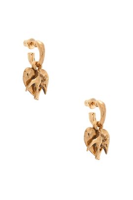 Saint Laurent Saint Laurent YSL Dove & Heart Charm Hoop Earrings