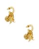Saint Laurent Saint Laurent YSL Leaf & Mulberry Charm Hoop Earrings - 1
