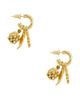 Saint Laurent Saint Laurent YSL Leaf & Mulberry Charm Hoop Earrings - 3
