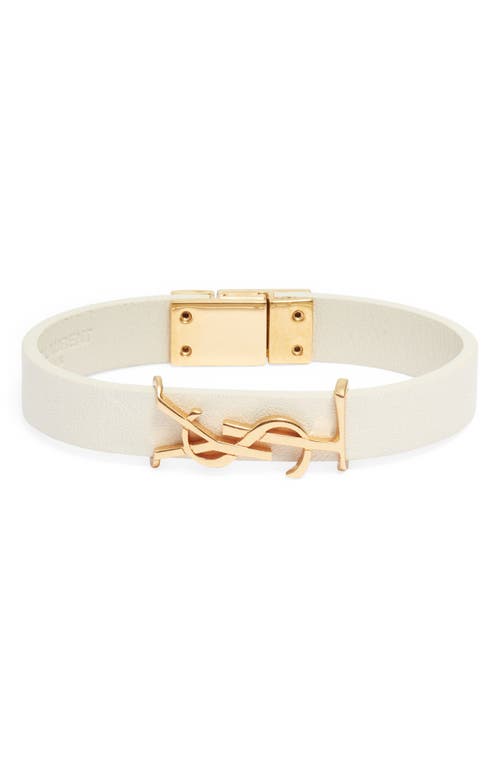 Saint Laurent Saint Laurent YSL Leather Bracelet