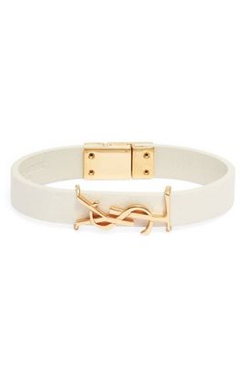 Saint Laurent Saint Laurent YSL Leather Bracelet
