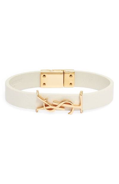 Saint Laurent Saint Laurent YSL Leather Bracelet