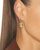 Saint Laurent Saint Laurent YSL Leave & Hydrangea Charm Hoop Earrings - 2
