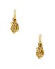 Saint Laurent Saint Laurent YSL Leave & Hydrangea Charm Hoop Earrings - 4