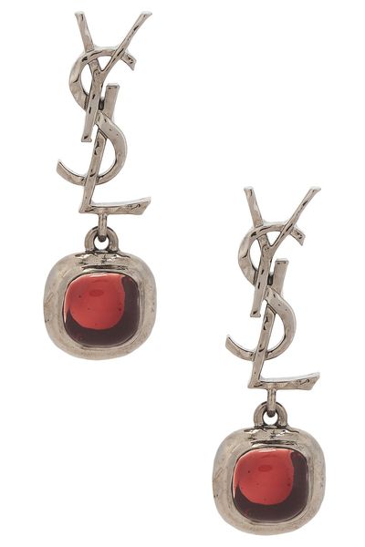 Saint Laurent Saint Laurent YSL Mini Cabochon Earrings