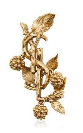 Saint Laurent Saint Laurent YSL Mulberry Metal Brooch