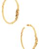 Saint Laurent Saint Laurent YSL Mulberry Wood Hoop Earrings - 1