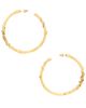 Saint Laurent Saint Laurent YSL Mulberry Wood Hoop Earrings - 3