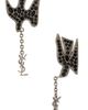 Saint Laurent Saint Laurent YSL Pendant Incrusted Dove Earrings - 1