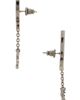 Saint Laurent Saint Laurent YSL Pendant Incrusted Dove Earrings - 3