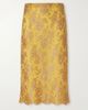 SAINT LAURENT Scalloped metallic lace midi-skirt - 1