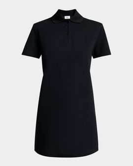 Saint Laurent Short-Sleeve Cotton Pique Mini Polo Dress