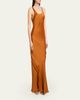 Saint Laurent Sleeveless Draped Silk Tank Dress - 4