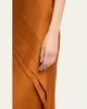 Saint Laurent Sleeveless Draped Silk Tank Dress - 5