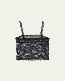 Saint Laurent Sleeveless Sheer Lace Lingerie Cami Top