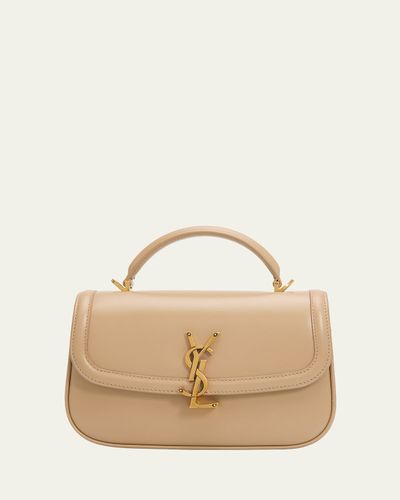 Saint Laurent Solferino Mini YSL Leather Top-Handle Bag