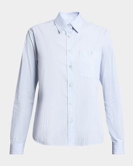 Saint Laurent Striped Cotton Button-Down Shirt
