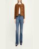 Saint Laurent Suede Collarless Short Jacket - 2