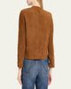 Saint Laurent Suede Collarless Short Jacket - 3